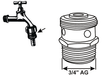 Cornat Robinet à double service avec aérateur 3/4Xm27 - TEC306304