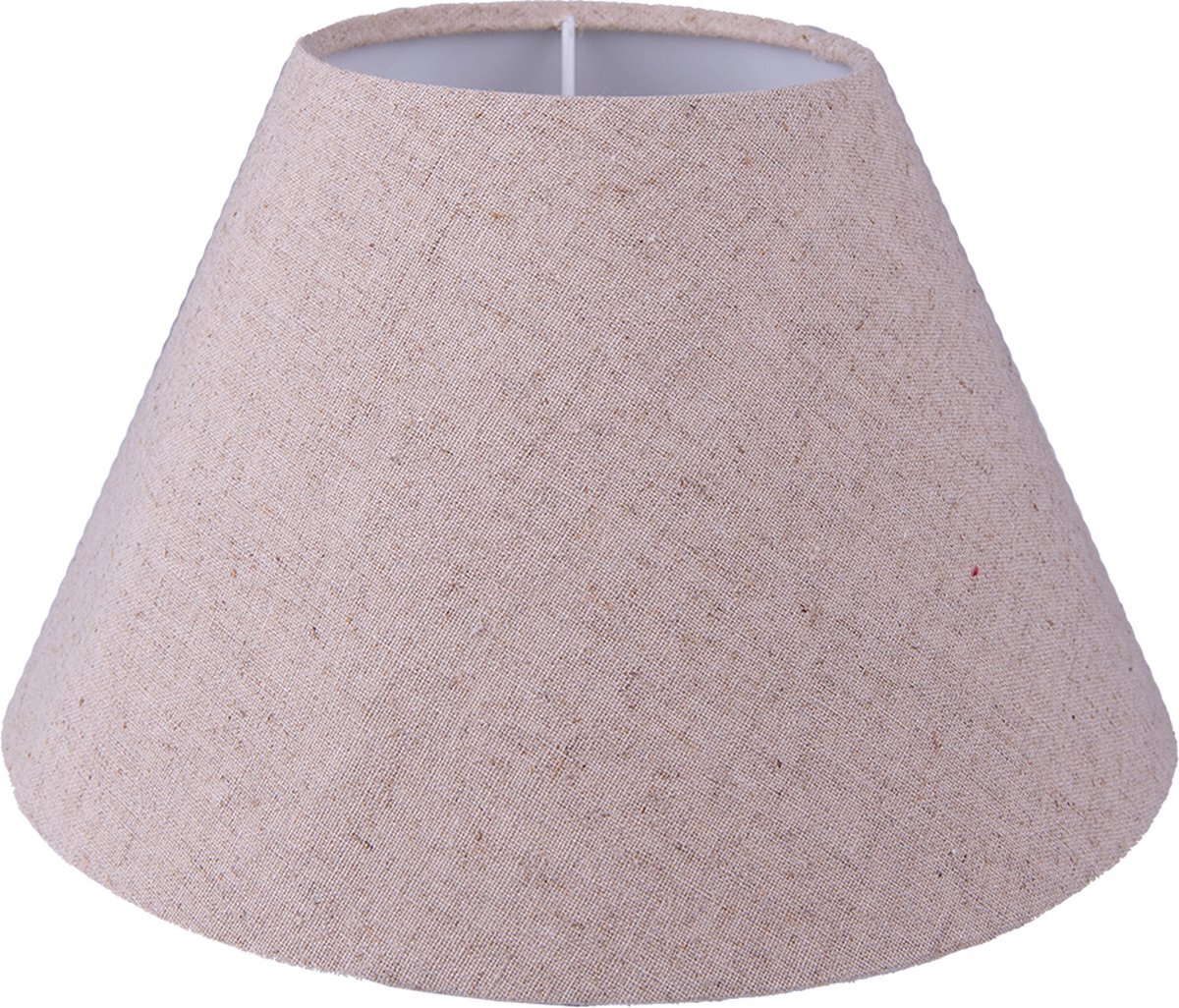 Clayre & Eef Lampenkap Ø 23*15 cm Beige Katoen Synthetisch Stoffen Lampenkap