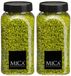 Mica Decorations decoratie stenen/granulaat - 2x - 650ml - lichtgroen
