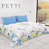 PETTI Artigiani Italiani - Sprei lente-zomer voor tweepersoonsbed, bloemenpatroon 04, 100% microvezel, hypoallergeen, 100% Made in Italy