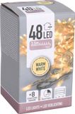 Merkloos Kerstverlichting - 350 cm - 48 leds - warm wit - batterij - lichtsnoer