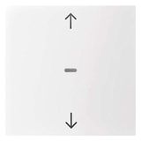 Tecla Hager Tecla Simple con flechas, para pulsadores KNX met BCU integrada, serie Berker S.x/B.x de hager, blanco polar, brillo