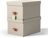 Leitz Puro Middelgrote Opbergdoos met Deksel - Set van 2 - 17L - Beige
