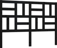 vidaXL Hoofdbord - Massief Grenenhout - Zwart - 126x4x104 cm