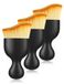 Brosse de nettoyage pour voiture - Brosse d'intérieur - Poils ultra doux - Noir - Lot de 3