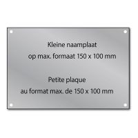 Posthumus gegraveerde naamplaat aluminium met schroeven (max. 150 x 100 mm)