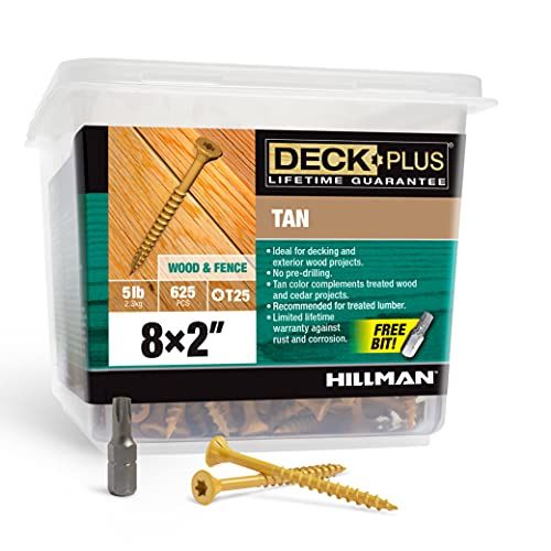 HILLMAN FASTENERS 48414 5 LB 2x8 Tan Deck Screw