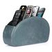 Londo Remote Control Holder with 5 Pockets - DVD, BLU-Ray, TV, Roku or Apple TV Remotes, Genuine Italian Leather with Suede Lining, Slim, Compact Living Room or Bedroom Storage (Blue)