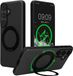 kwmobile Hoesje met 360° ringstandaard voor Samsung Galaxy S26 - Hardcase met draaibare kickstand - Compatibel met MagSafe - zwart