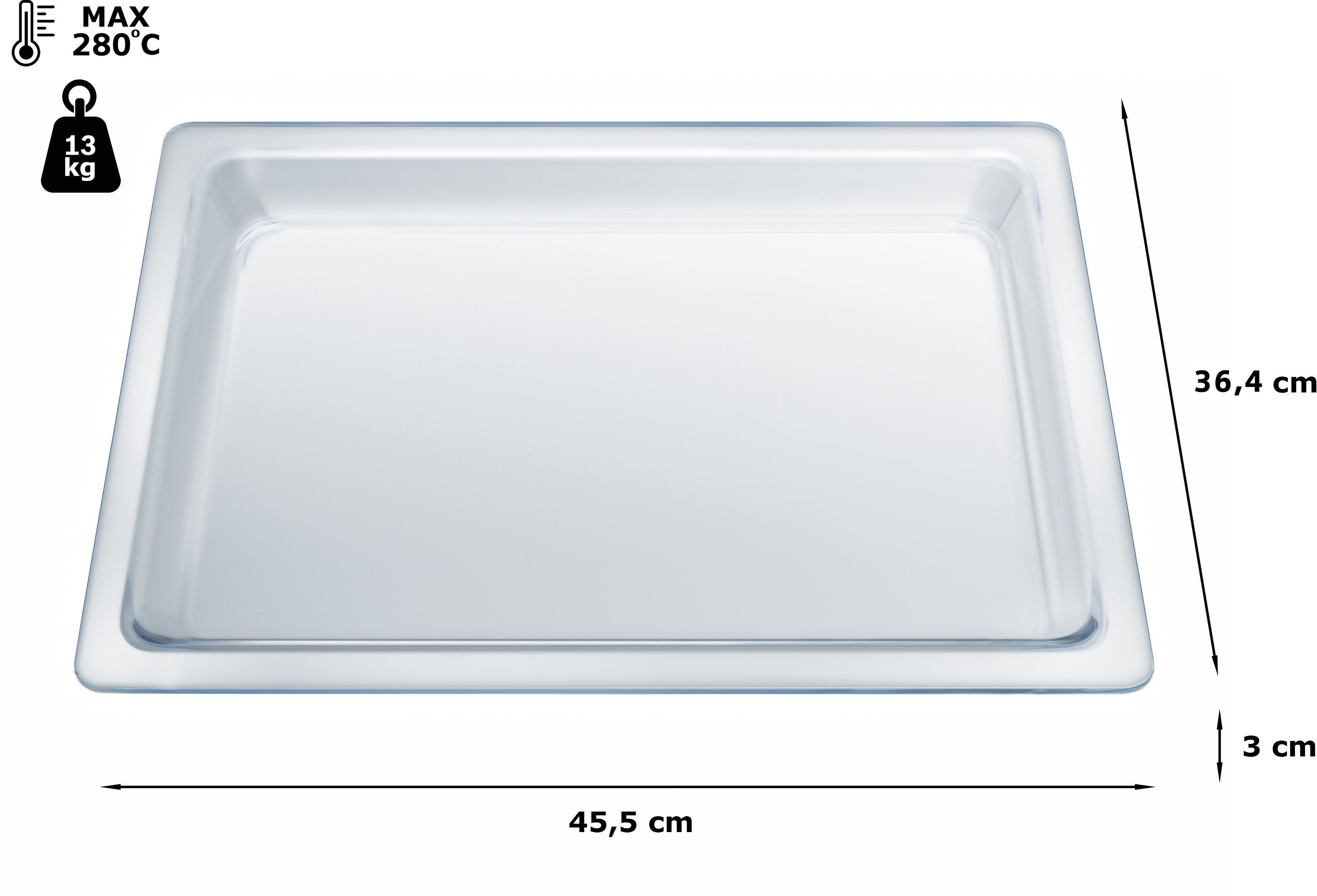 Bosch HEZ636000 - Glazen bakplaat - Geschikt voor Bosch ovens