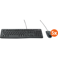 Logitech MK120 Keyboard and Mouse QWERTY 5-Pack