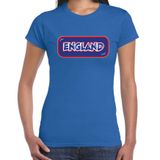 Bellatio Decorations Verkleed T-shirt voor dames - Engeland - blauw - supporter - themafeest XXL