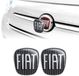 Fiat 14186A-2Pz 3D-sticker Logo 500, zwart, 2 stuks, voor en achter, 71 x 65 mm