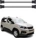 Omac Barres de toit en aluminium pour Peugeot Rifter 2018-2026 – Tüv / Din 75302:2019 – Charge max 75 kg – 2 barres argent