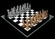 Jeu d'échecs en verre de luxe sans marque avec thématique antique