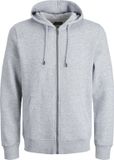 JACK&JONES JJEBRADLEY SWEAT ZIP HOOD NOOS PLS Heren Vesten Light Grey Melange 7XL