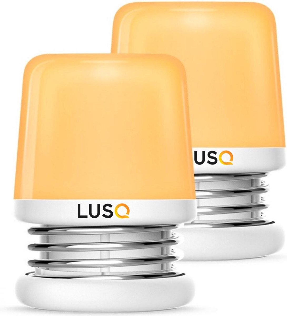 LUSQ® 2 Stuks LED Nachtlampje Kinderen Oplaadbaar - Babykamer - Leeslampje - Dimbaar - Warm Wit