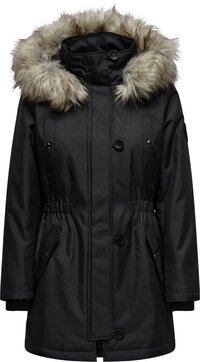 Only Jas Onliris Fur Winter Parka - Black - Women's XS