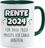 Mok met spreuk, pensioen 2024 voor deze mok moest ik lang werken - grappig afscheidscadeau voor pensionering - afscheidscadeau, gepensioneerden geschenken