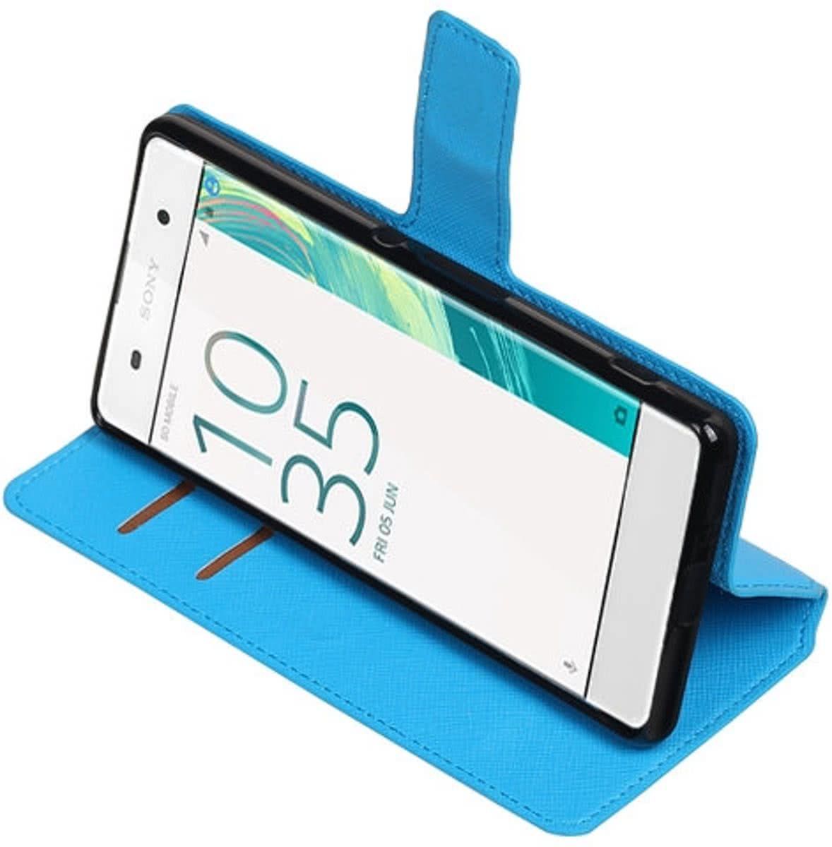 Best Cases .nl Blauw Sony Xperia XA TPU wallet case booktype hoesje HM Book