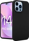 Coverzs Luxe Liquid Silicone case iPhone 14 Pro Max (zwart)