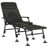 VidaXL Lit de pêche avec pieds de boue réglables pliable camouflage