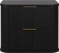 3xE living Armoire de salle de bain, noir avec poignée dorée, 41,5 x 60,4 x 51,7 cm