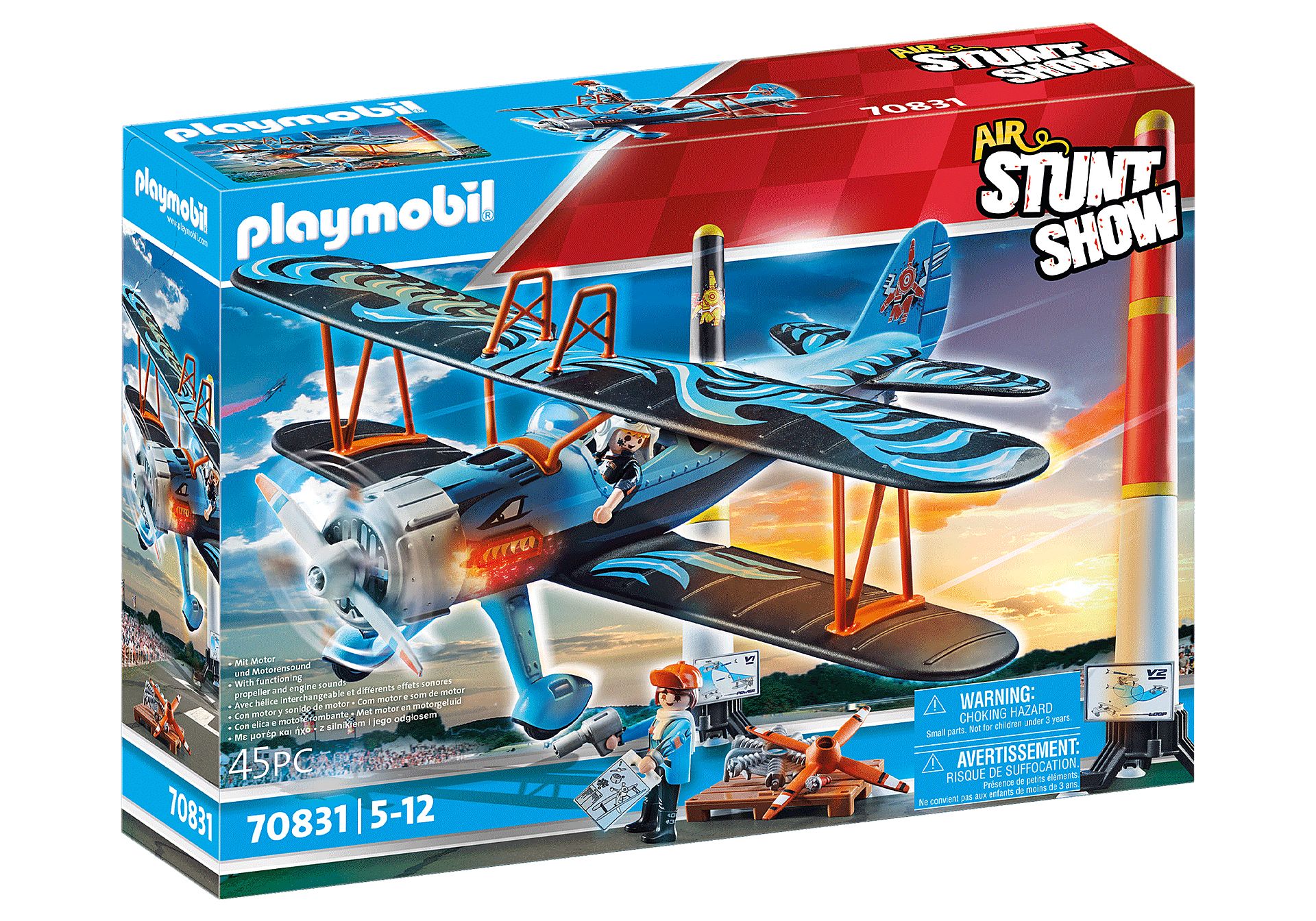 PLAYMOBIL Air Stuntshow dubbeldekker "Phoenix" - 70831 | Action/Adventure | 5-12 jaar
