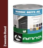 AFINOL Nordic Beits AQ Houtbeits voor buiten Zweeds Rood Zijdeglans 750 ml
