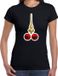 Bellatio Decorations foute humor Kerst T-shirt kerstballen - shirt - dames - zwart XS