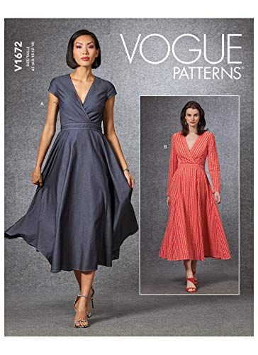 Vogue V1672A5 Misses' Dress - Size A5 (6-8-10-12-14) - Paper Pattern