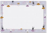 Sigel bureauonderlegger - Bunny Ballerinas - formaat A3 - 30 vel afscheurbaar