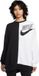 Nike Damen Sportbekleidung Pullover Ohne Kapuze Weiß Schwarz Baumwolle Größe M