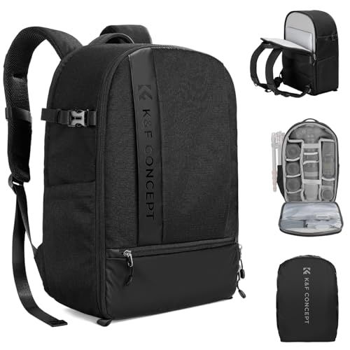 K&F Concept Kf13.044v10 Camerarugzak, uniseks, zwart., 27 * 15 * 43cm, Klassiek