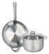 Set de casseroles, 2 pièces, 32 cm + 24 cm, acier inoxydable, compatible induction