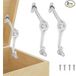 Charnières de couvercle réglables pour coffres en bois, support de couvercle ajustable, lot de 2
