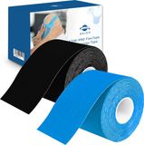 axion® - Kinesiologie Tape Set van 2 blauw zwart
