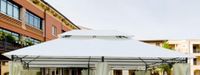 Megashopitalia Vervangend zeil voor paviljoen 3 x 4 met bovenstep-bevestiging, bovendoek, ecru met luchtvent