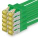 1aTTack.de Cat.7 netwerkkabel 1m groen 10 stuks Cat7 Ethernetkabel netwerk LAN-kabel onbewerkte kabel 10 Gb s SFTP PIMF LSZH set patchkabel met RJ45-connector Cat.6a
