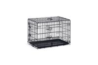 Beeztees Hondenbench M - Bench - 2 deuren - Inklapbaar Zwart - 81x55,5x61,5 cm