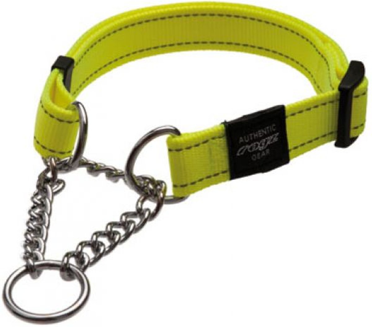 ROGZ FOR DOGS Fanbelt Hondenhalsband - 20 mm x 34-56 cm - Geel