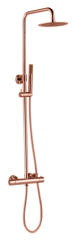 Best Design Lyon thermostatische regendouche opbouwset rosé mat goud