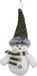 Merkloos / Sans marque Pm Euro-Trading Gmbh Kersthanger - Pluche Sneeuwpop Knuffeltje - 15 cm