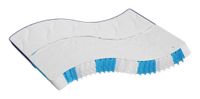 VidaXL Matras met binnenvering, Medium, Zwart, Blauw, Wit, Polyester, 200x200x25 cm