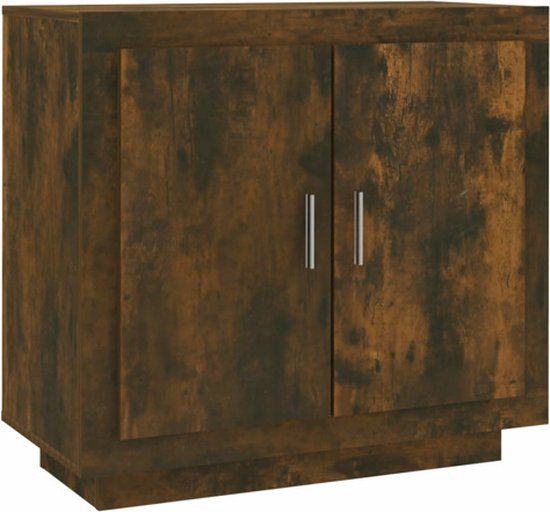 vidaXL Dressoir - 80x40x75 cm - Bewerkt Hout - Gerookt Eikenkleurig