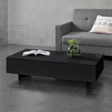 en.casa Salontafel Braunschweig 115x55x31 cm zwart hoogglans
