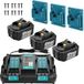 Powerwings Batterie Lithium 18v 5000mah Pour Makita Bl1850b Bl1860b Bl1840 Bl1830 Bl1815 – Chargeur Double Inclus – Pendentif D'Outil Offert