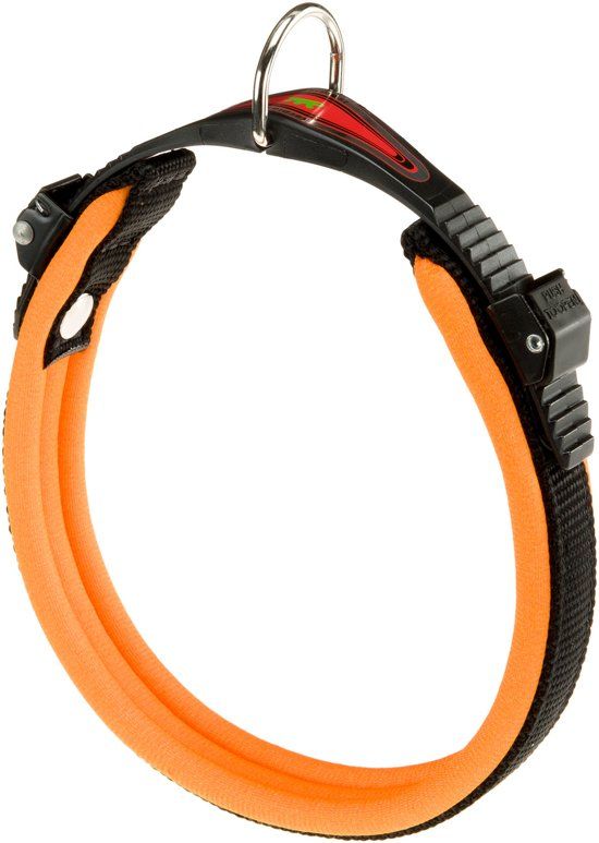 Ferplast Ergofluo Hondenhalsband - Oranje/Zwart - 43-51 cm