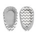 Cocoon Baby Babybedbumper Reiswieg 100% Katoen & Pluche Minky Anti-Allergisch Grijs/Zigzag