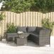 Maison Exclusive - Ensembles de salon 4 pièces pour jardin avec coussins, gris, en polyrotin